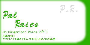 pal raics business card